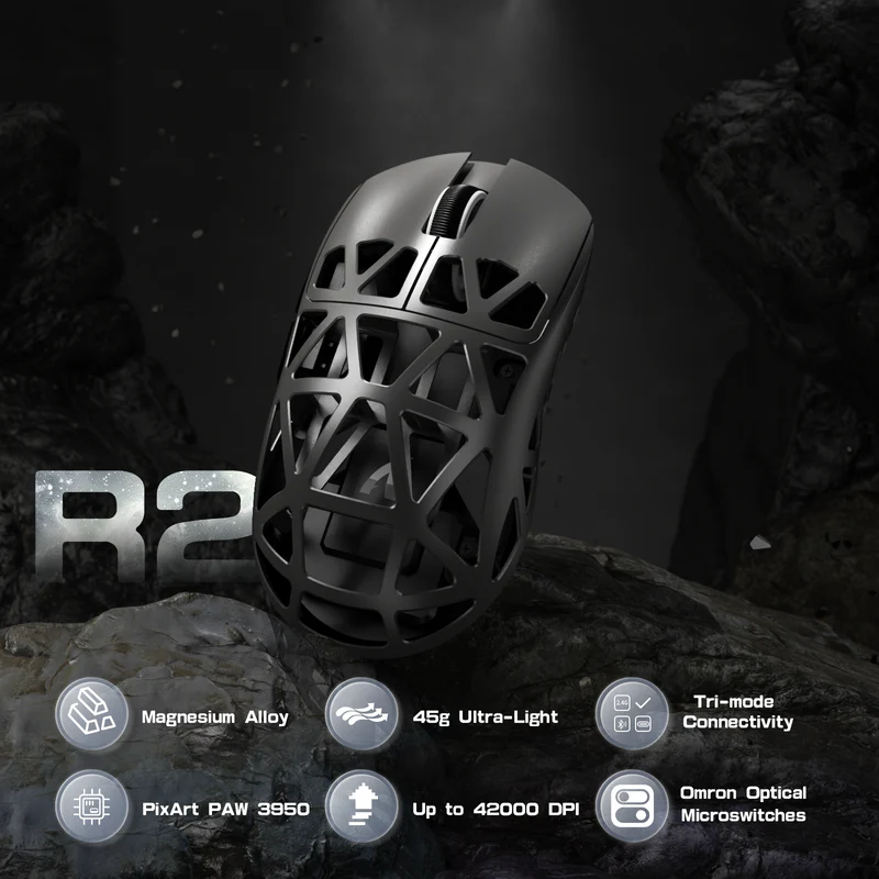 Attack Shark R2 Magnesium Alloy PAW3950 Gaming Mouse 8K - Image 4