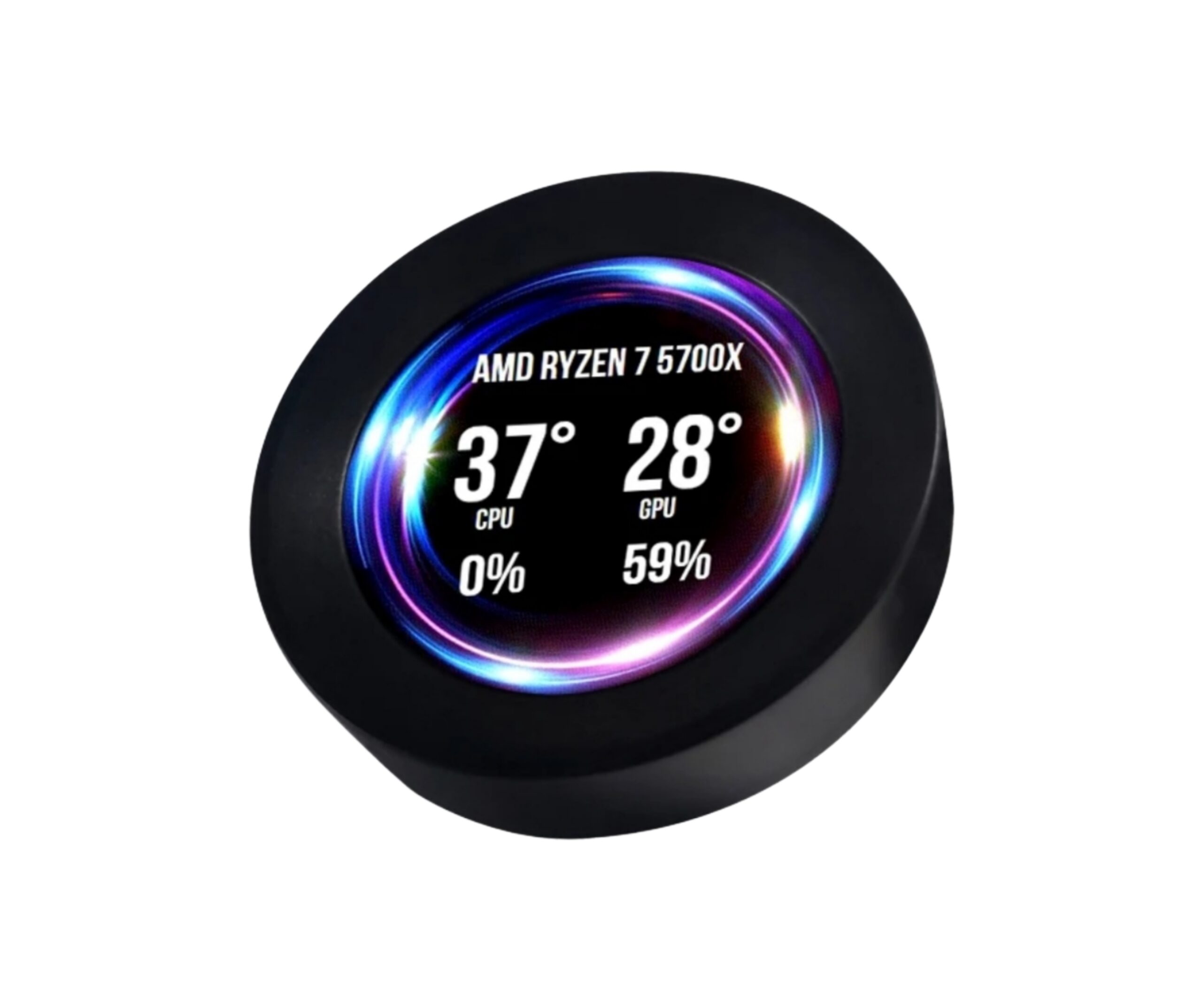 2.1 inch Round IPS LCD Display Secondary Screen Computer CPU GPU Monitor