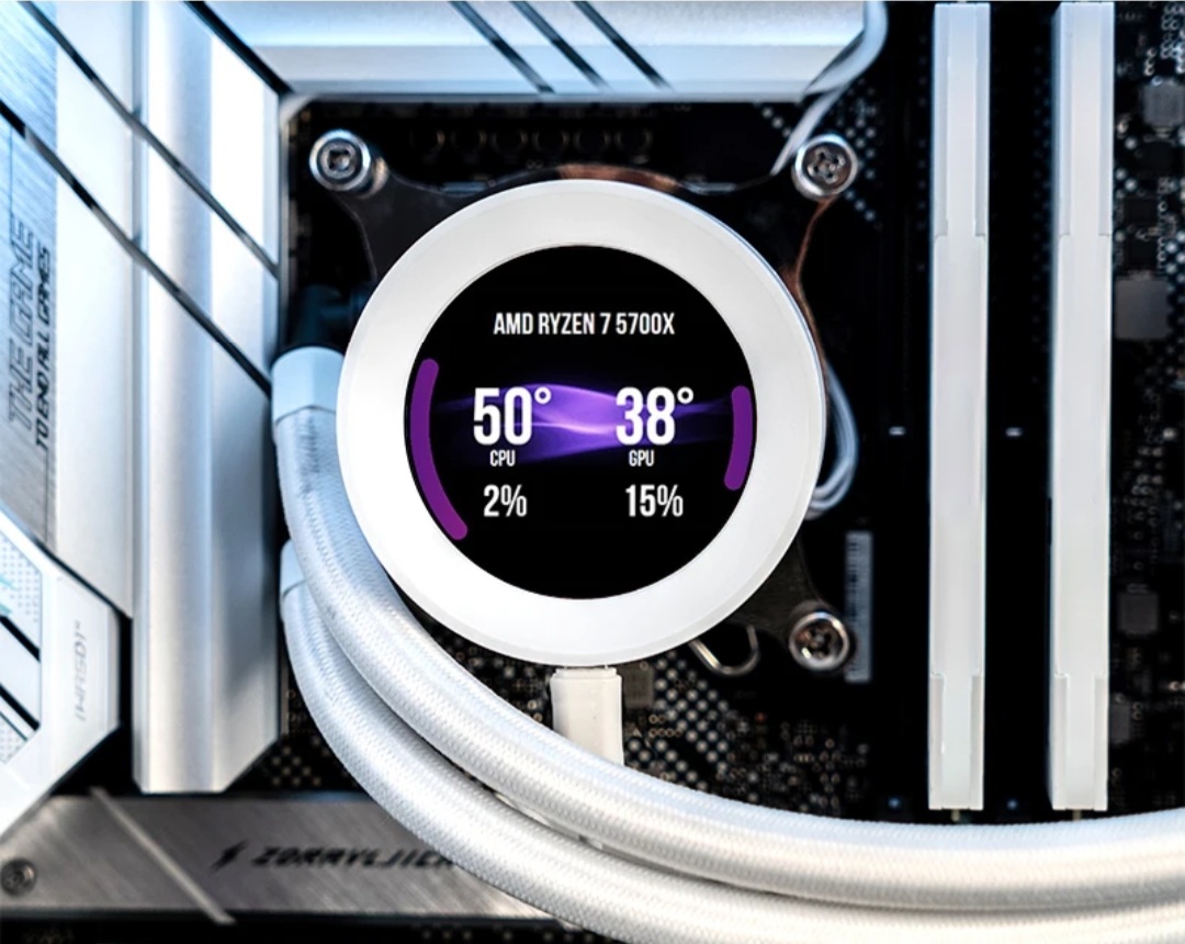 2.1 inch Round IPS LCD Display Secondary Screen Computer CPU GPU Monitor - Image 2