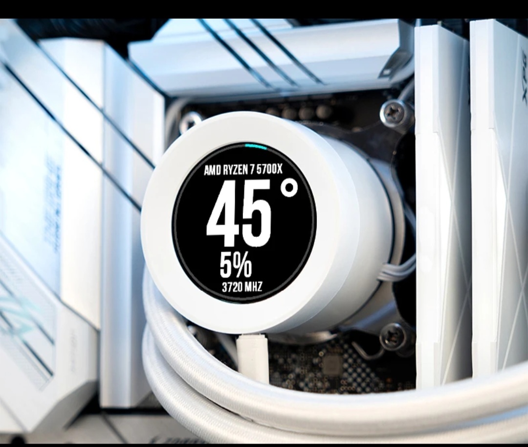 2.1 inch Round IPS LCD Display Secondary Screen Computer CPU GPU Monitor - Image 3