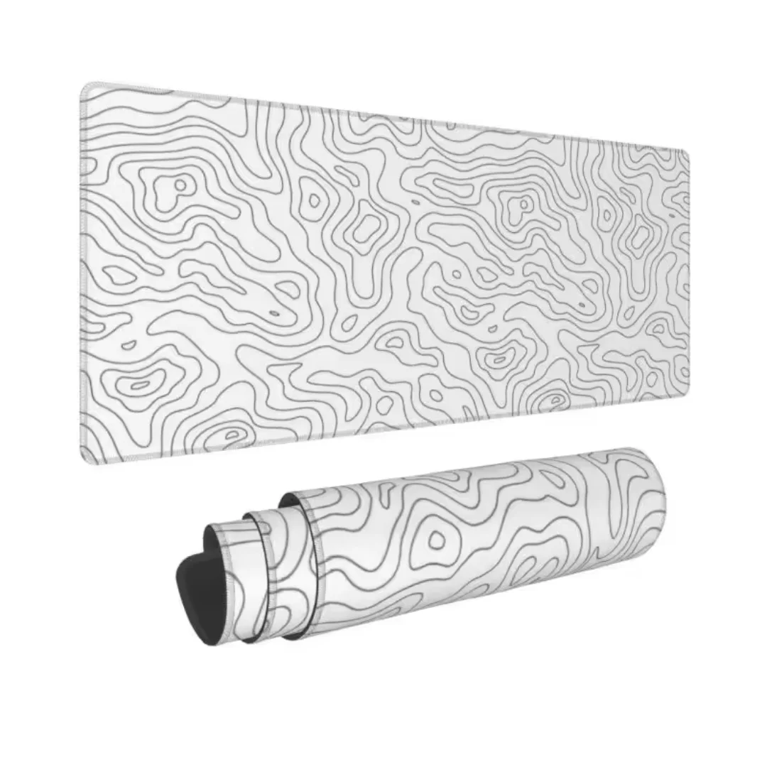 Mouse Pad white and Black lines For Desk