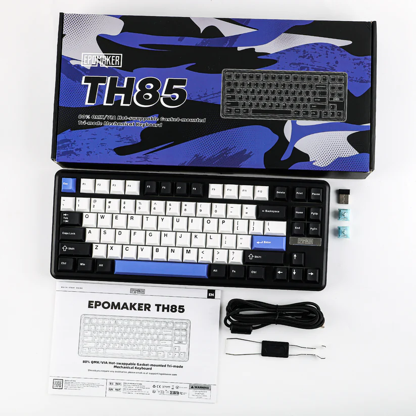Epomaker TH85 80% Gasket Hot-swappable Wireless Mechanical Gaming Keyboard - Image 2