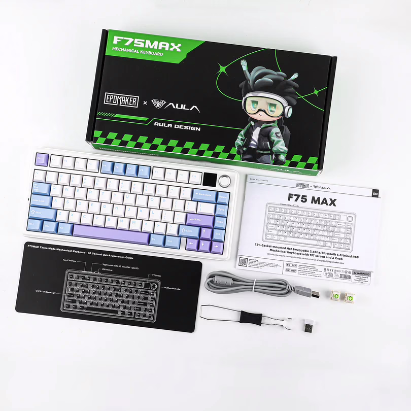 EPOMAKER X AULA F75 Max Wireless Mechanical Keyboard with TFT Screen LEOBOG Reaper Switch - Image 2