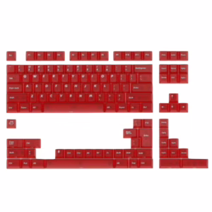 122-Key Red Backlit Mechanical Keyboard Keycaps Translucent Design for Gaming Keyboard