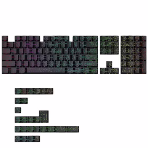 Keycaps Black Spider 131 Key PBT Cherry Profile Side Print Backlit for MX Gamer Mechanical Keyboard